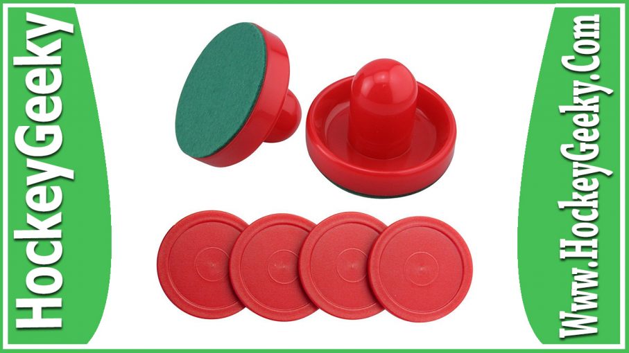 Jollylife Set of 2 Red Air Hockey Pushers and 4 Red Pucks Review