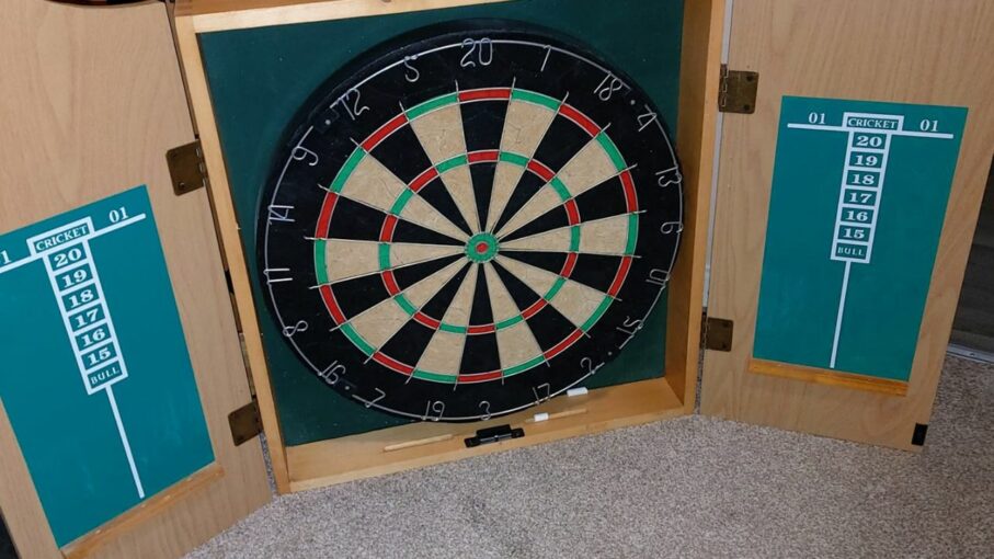 How To Set Up A Dart Board Cabinet